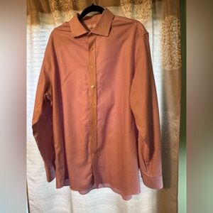 Charles Tyrwhitt Non-iron Slim fit Dress shirt 18/37 Red Plaid Button